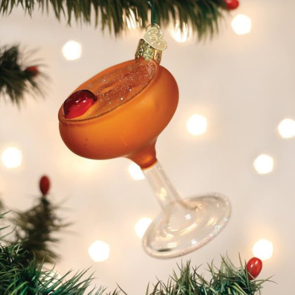 Old World Christmas Blown Glass Ornament for Christmas Tree, Manhattan Martini (with OWC Gift Box)