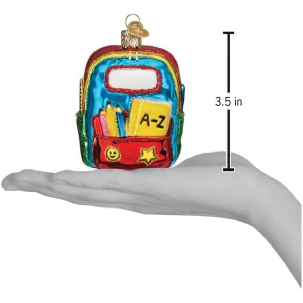 Old World Christmas Blown Glass Ornament for Christmas Tree, First Day Of School (with OWC Gift Box)