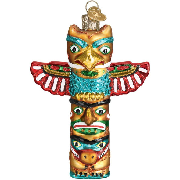 Old World Christmas Blown Glass Ornament for Christmas Tree, Totem Pole