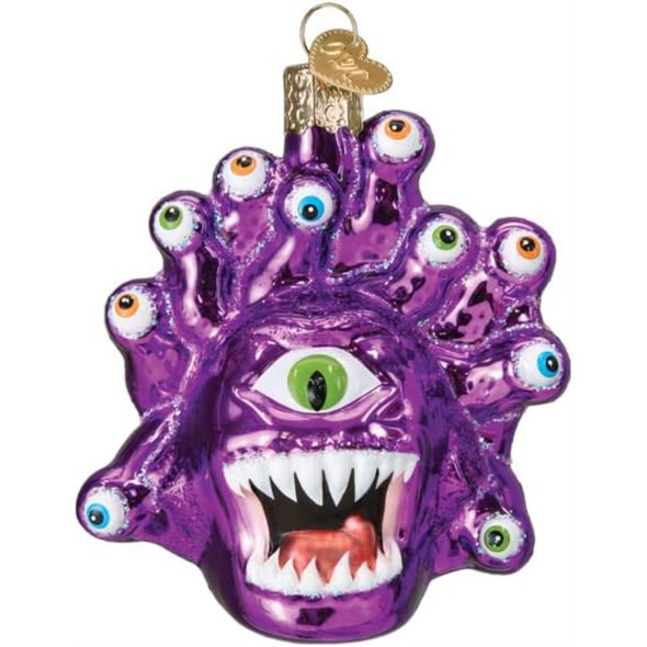 Old World Christmas Blown Glass Ornament for Christmas Tree, Dungeons & Dragons Beholder (with OWC Gift Box)