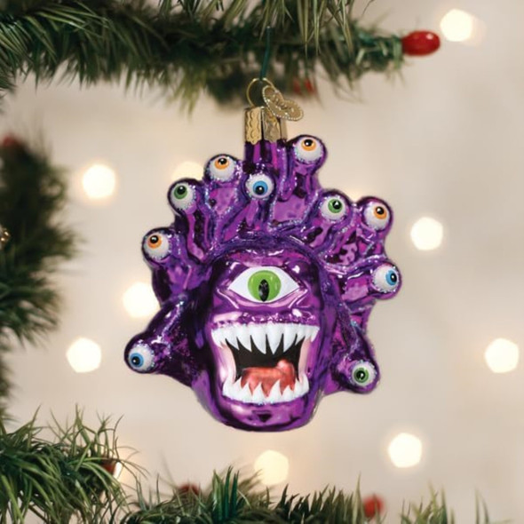 Old World Christmas Blown Glass Ornament for Christmas Tree, Dungeons & Dragons Beholder (with OWC Gift Box)