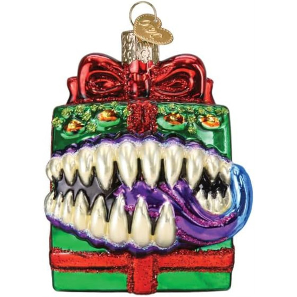 Old World Christmas Blown Glass Ornament for Christmas Tree, D & D Holiday Mimic (with OWC Gift Box)