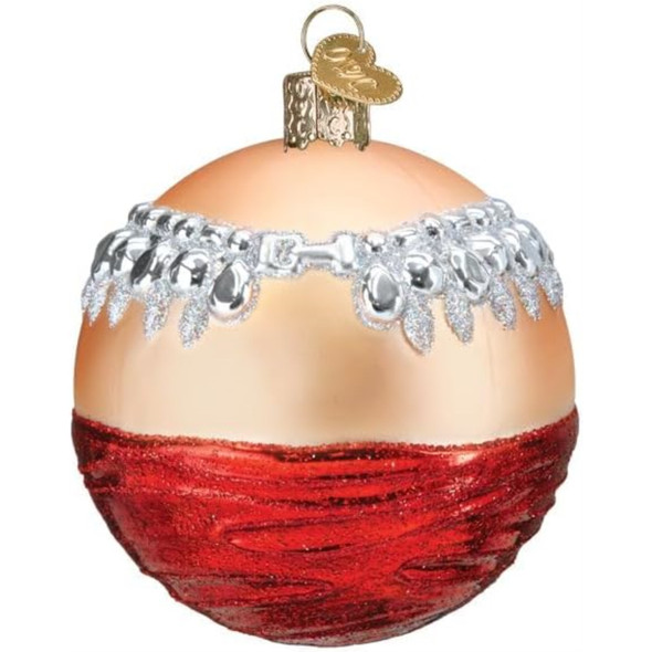 Old World Christmas Blown Glass Ornament for Christmas Tree, Girl's Best Friend Round