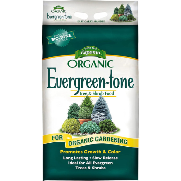 Espoma Organic Evergreen-tone 4-3-4 Tree & Shrub Food for Organic Gardening, Promotes Growth & Color