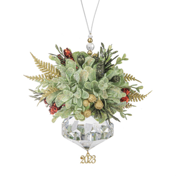 Ganz Plastic Christmas Ornament for Christmas Tree, 2023 Holiday Jewel, 5in