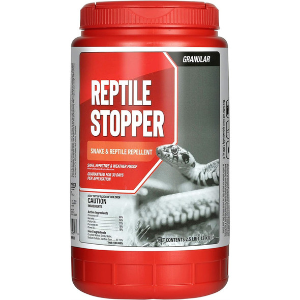 Messina Reptile Stopper Granular Repellent for Snakes and Other Reptiles; Ready to Use, 2.5 lb Shaker Jug