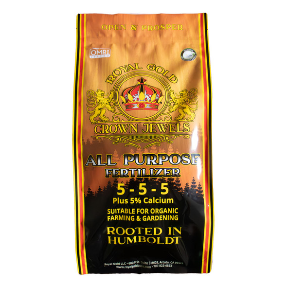 Royal Gold Crown Jewels Organic All Purpose 5-5-5 Dry Soluble Fertilizer for Preparing Soil