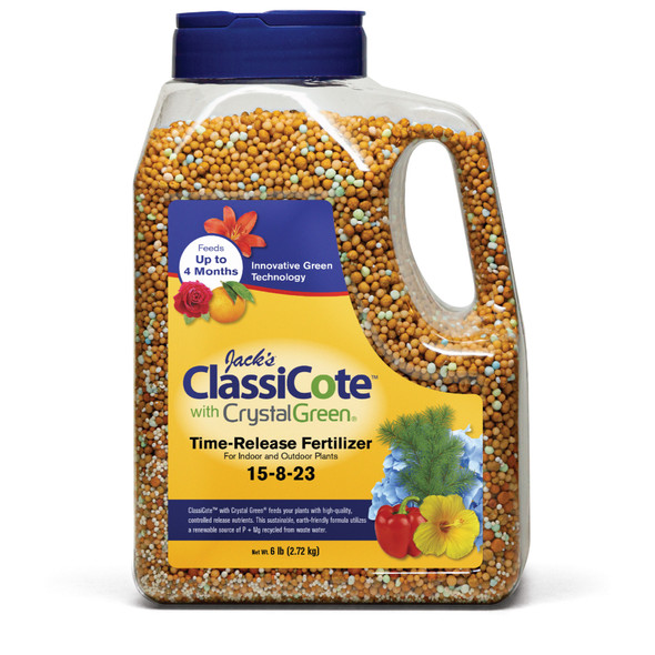 Jack's ClassiCote with Crystal Green, 15-8-23 Time-Release Fertilizer, 6lbs