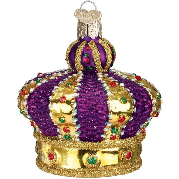 Old World Christmas Blown Glass Ornament for Christmas Tree, Crown Of Royalty