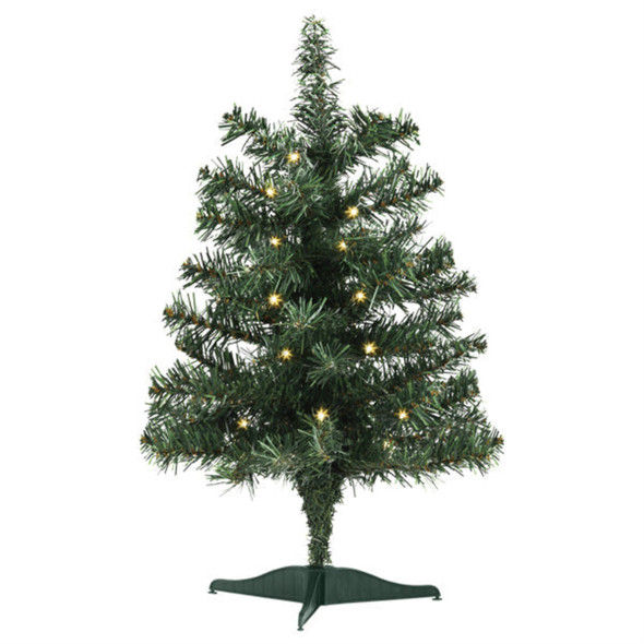 Old World Christmas Artificial Mini Pre-lit Tabletop Tree, 18"
