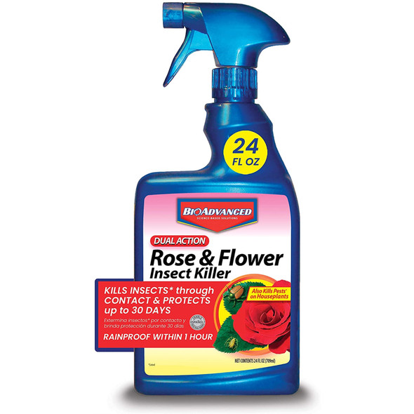 BioAdvanced Dual Action Rose & Flower Insect Killer RTU w/ Trigger Sprayer, 24oz