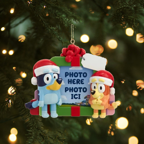 Kurt Adler Officially Licensed Bluey & Bingo Frame Ornament, 4"