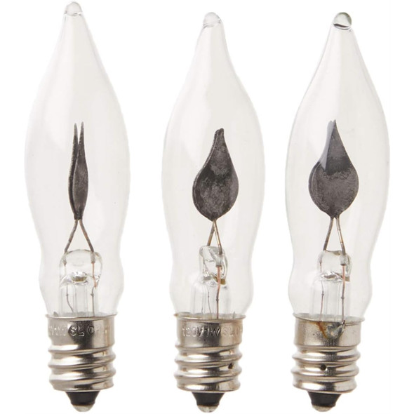 Kurt Adler Replacement Flickering Light Bulbs for UL0702 and UL0740 (Pack of 3)