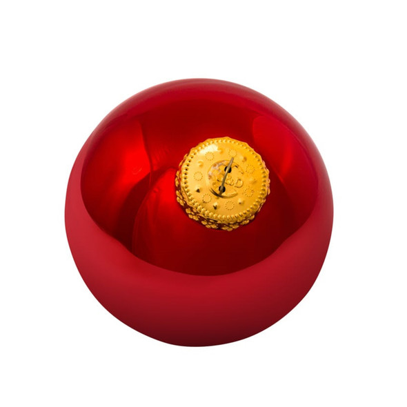 Kurt Adler Glass Ball Christmas Ornament Set, Shiny Red, 3in (Pack of 4)