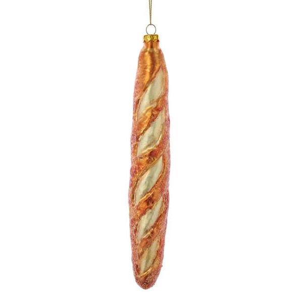 Kurt Adler Noble Gems Glass Ornament for Christmas Tree, French Baguette
