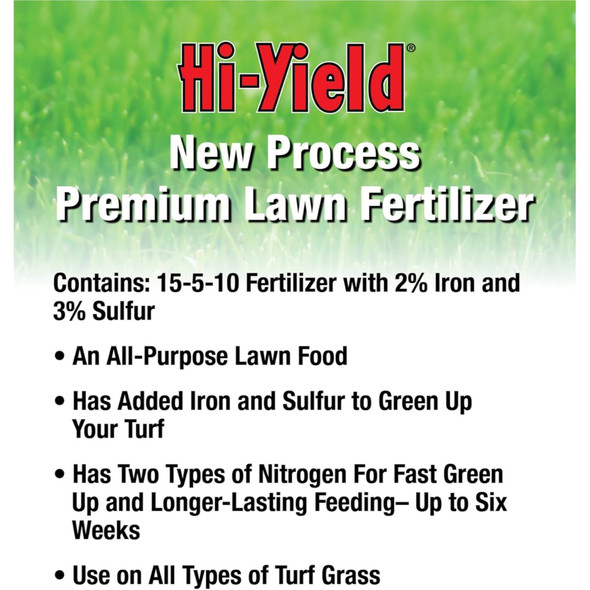 Hi-Yield New Process Premium Lawn Fertilizer for Quick & Deep Greening, 16lbs