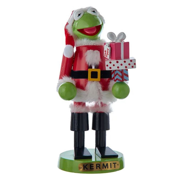 Kurt Adler Plastic Disney Nutcracker, Kermit The Frog, 10in Kurt Adler Plastic Disney Nutcracker, Kermit The Frog, 10in
