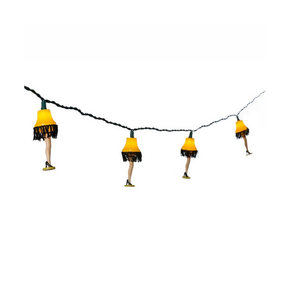 Kurt Adler UL 10-Bulb String Light Set, A Christmas Story Leg Lamp, 11.5'