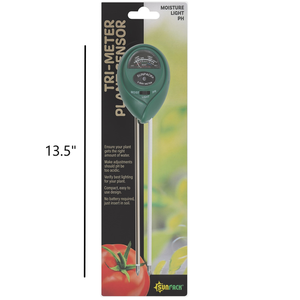 SUNPACK Tri-Meter Plant Sensor for Moisture, Light & pH