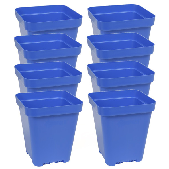 SUNPACK 5" x 5" Heavy Duty Seed Starting Square Insert Pot, 6" (Pack of 8)