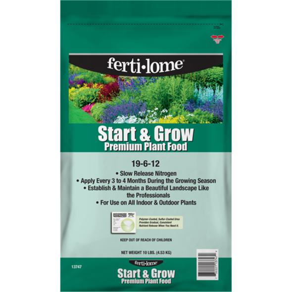 Fertilome Start & Grow Premium 19-6-12 Plant Food, Slow-Release Fertilizer, 10lb