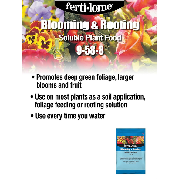 Fertilome Blooming & Rooting 9-58-8 Water-Soluble Plant Food Fertilizer