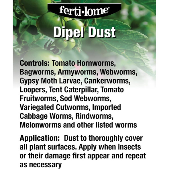 Fertilome Dipel Dust Biological Insecticide for Backyard Lawns and Gardens