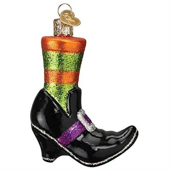 Old World Christmas Glass Blown Ornament for Tree, Witches Shoe