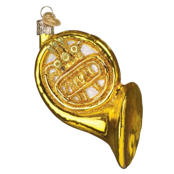 Old World Christmas Blown Glass Ornament for Christmas Tree, French Horn
