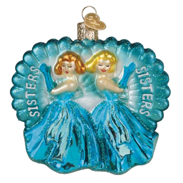 Old World Christmas Blown Glass Ornament for Christmas Tree, Sisters Sisters