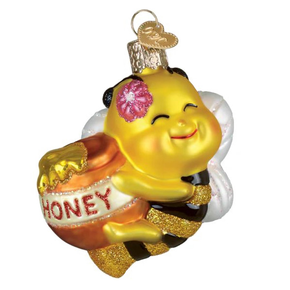 Old World Christmas Blown Glass Ornament for Christmas Tree, Bee Sweet