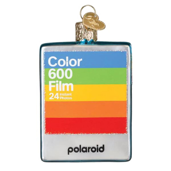 Old World Christmas Blown Glass Ornament for Christmas Tree, Polaroid Film Box