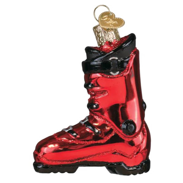 Old World Christmas Blown Glass Ornament for Christmas Tree, Ski Boot