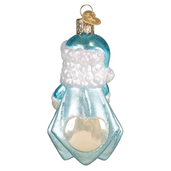 Old World Christmas Blown Glass Ornament, Baby 1st Santa Lovey, Blue