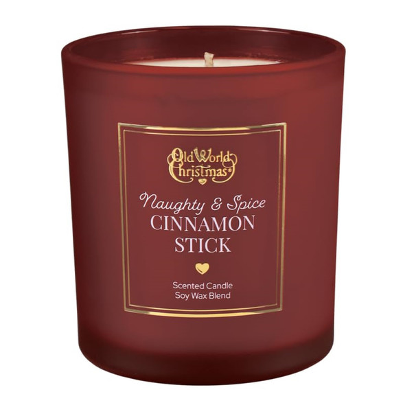 Old World Christmas Soy Wax Blend Candle, Naughty & Spice Cinnamon, 8oz