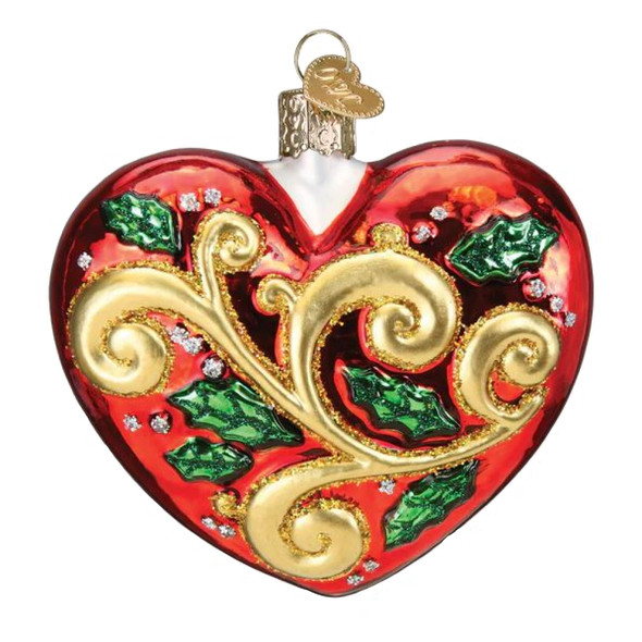Old World Christmas Blown Glass Ornament for Christmas Tree, 2025 First Christmas Heart
