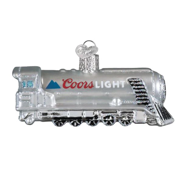Old World Christmas Blown Glass Ornament for Christmas Tree, Coors Light Chill Train