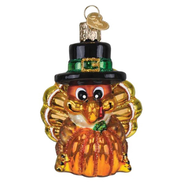 Old World Christmas Blown Glass Ornament for Christmas Tree, Pilgrim Turkey