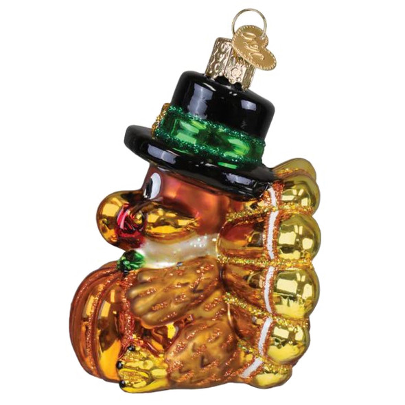 Old World Christmas Blown Glass Ornament for Christmas Tree, Pilgrim Turkey