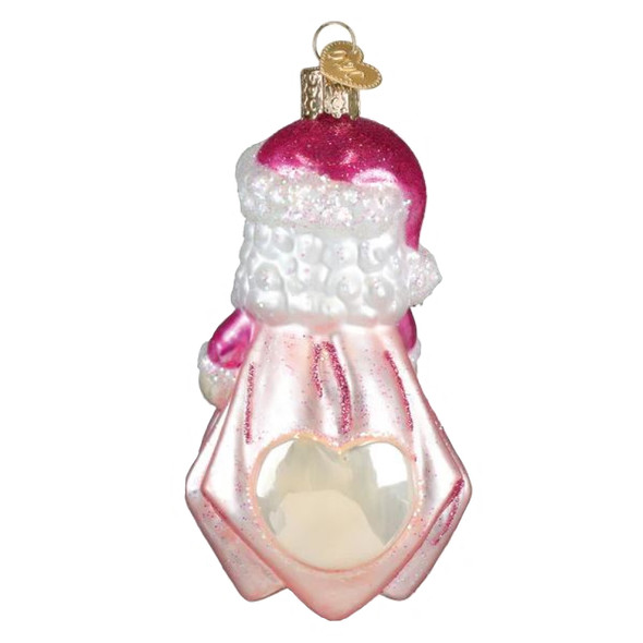 Old World Christmas Blown Glass Ornament for Christmas Tree, Baby Girl's 1st Santa Lovey
