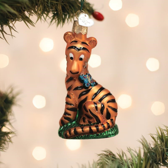 Old World Christmas Blown Glass Ornament for Christmas Tree, Tigger