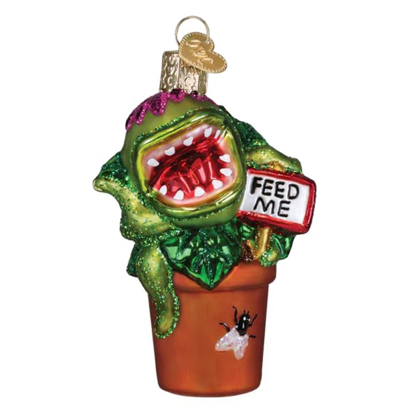 Old World Christmas Blown Glass Ornament for Christmas Tree, Venus Fly Trap
