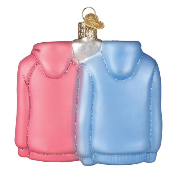 Old World Christmas Blown Glass Ornament for Christmas Tree, Mr. & Mrs. Hoodies