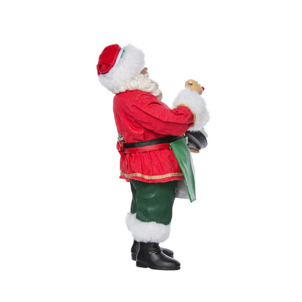 Kurt Adler Fabriché Musical Italian Santa Standing Christmas Figurine, 10.5"