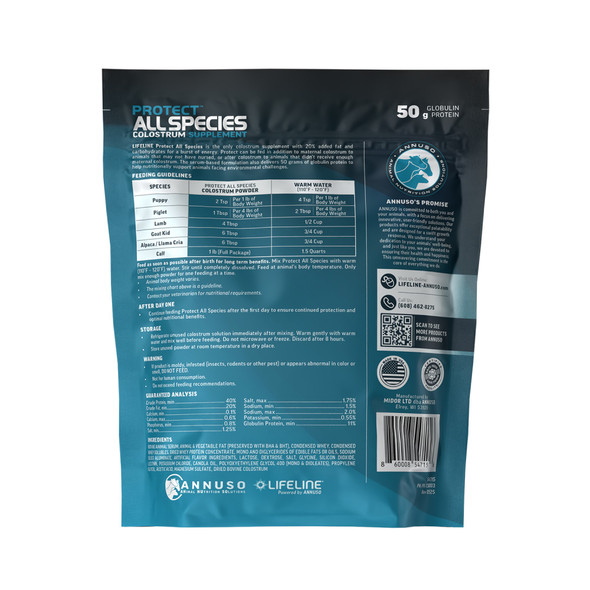 ANNUSO LIFELINE Protect All Species Colostrum Supplement, 1lb Bag