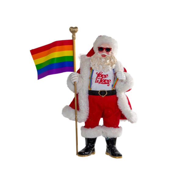 Kurt Adler Fabriché™ Pride Santa Christmas Figurine, 10"