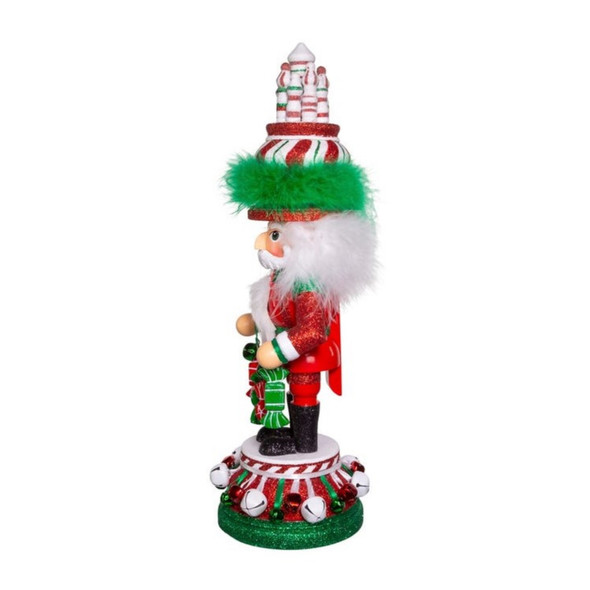 Kurt Adler Hollywood Nutcracker Series, Red, White & Green Candy Hat, 15in