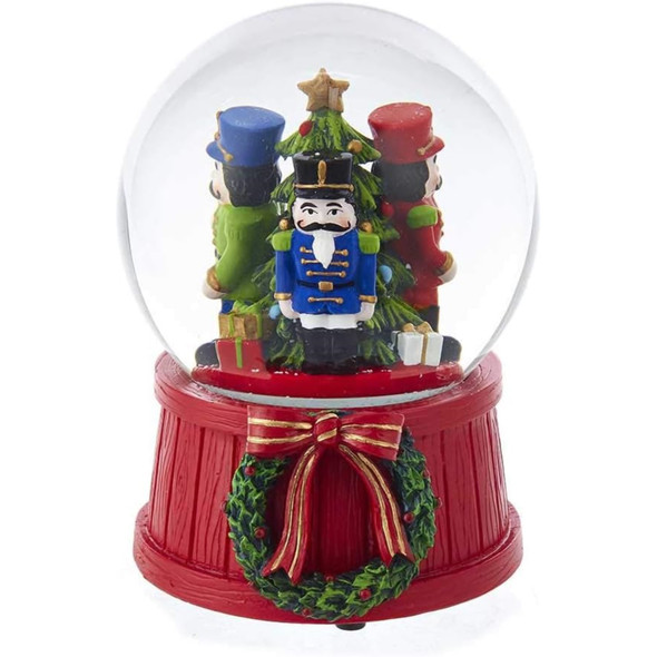 Kurt Adler Wind-Up Musical Nutcracker "Silent Night" Water Globe, 4"