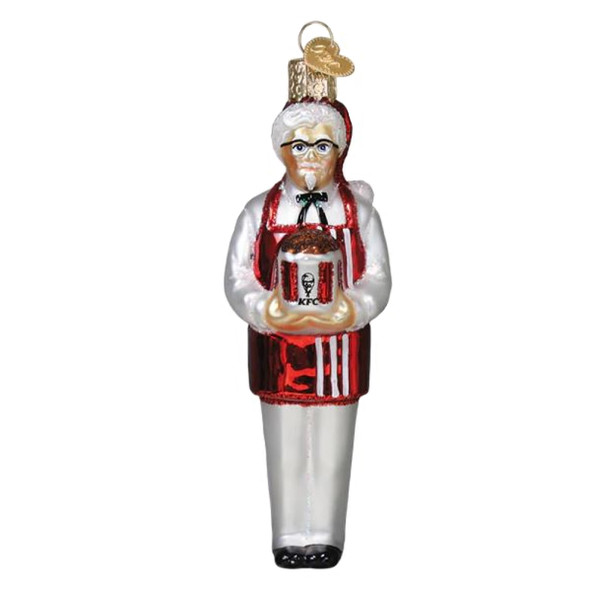 Old World Christmas Blown Glass Ornament for Christmas Tree, KFC Colonel Sanders