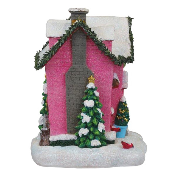 Old World Christmas Resin Lighted Holiday Figurine, Holiday House, 7in